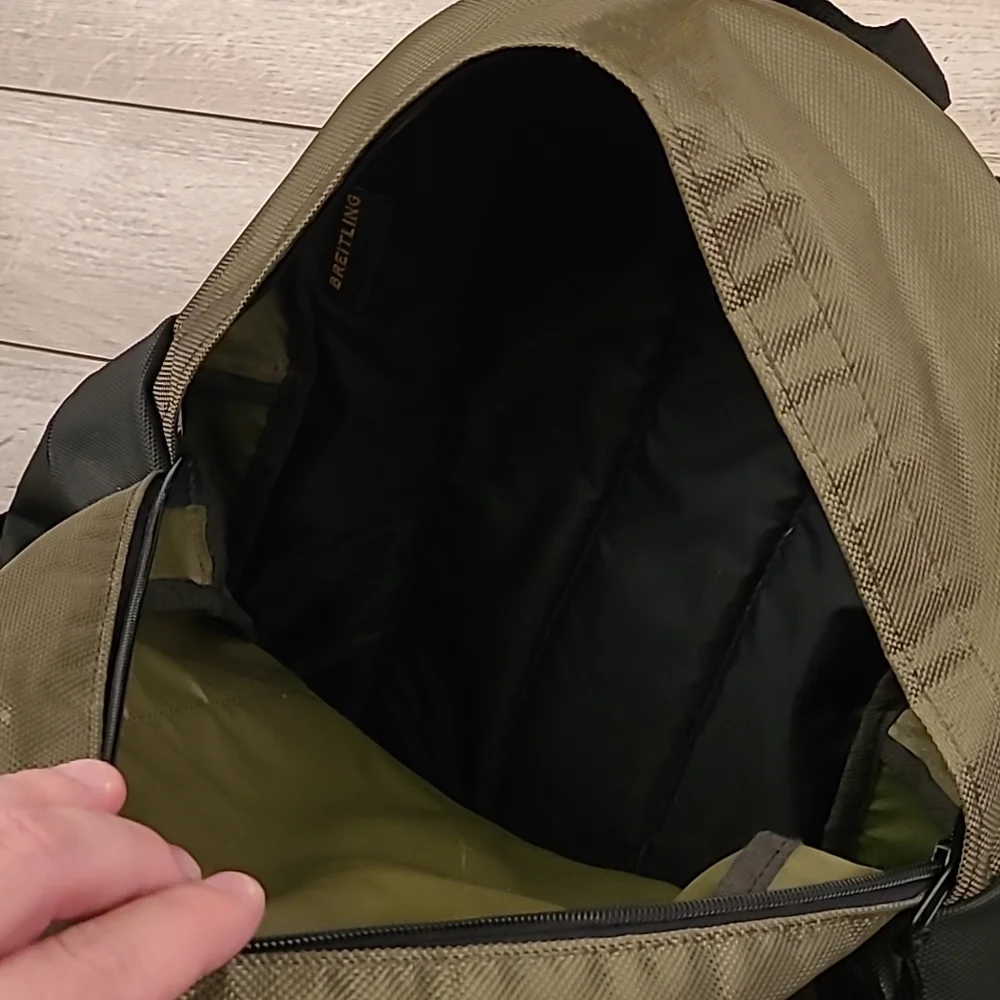 BREITLING Swiss Chronographs Watch‎ Green Black Classic Backpack Bag